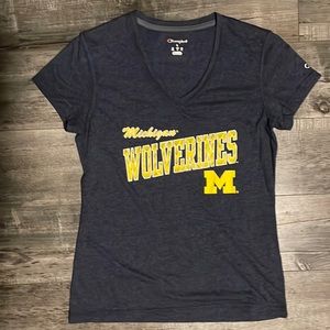 Champion Blue Michigan Wolverines Women’s Tee Shirt- Size Large